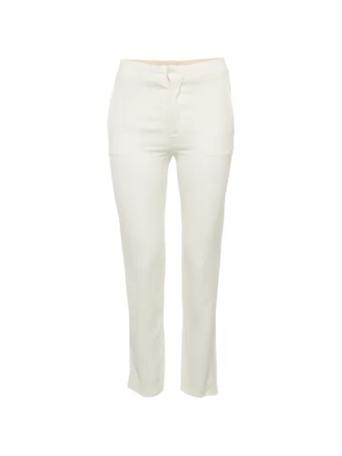 Chloé Pre-Owned skinny-fit crepe trousers White 1338120
