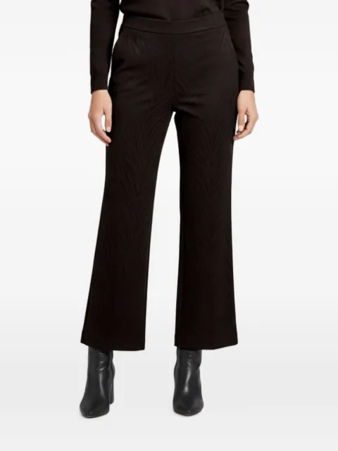 Carolina Herrera Vintage jacquard wide-leg trousers Black 1344599