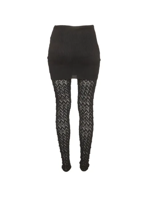 Missoni Pre-Owned stretch knit sheer trousers Black 1309059