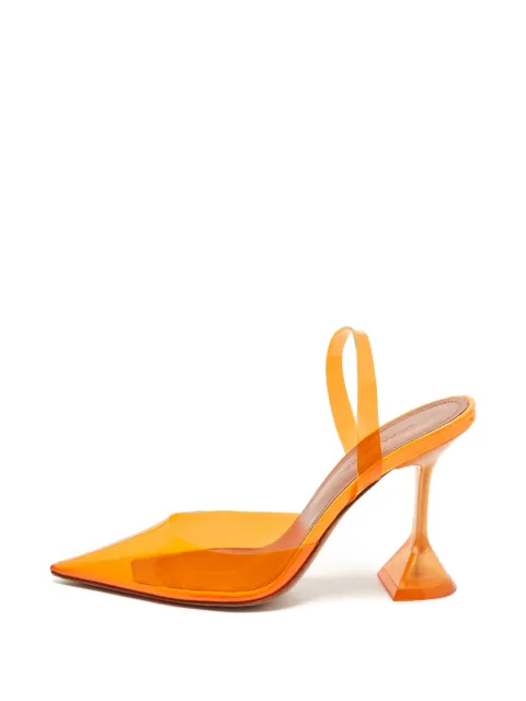 Amina Muaddi Holli slingback pumps White 1277362