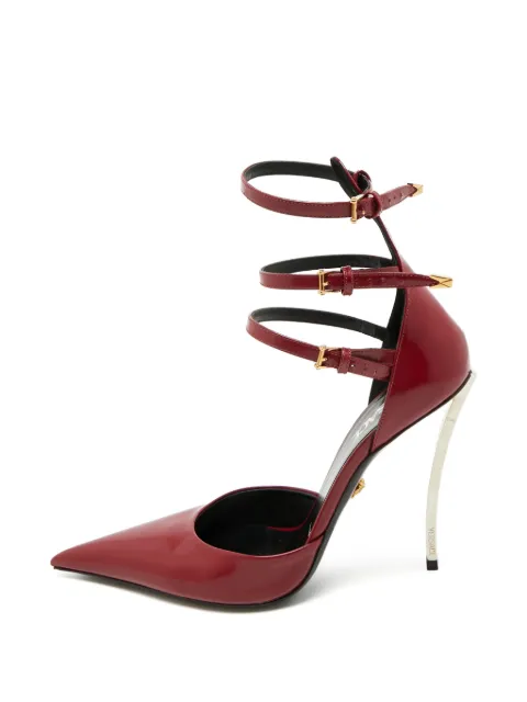 Versace Pre-Owned Pin-Point ankle strap pumps Red 1296096
