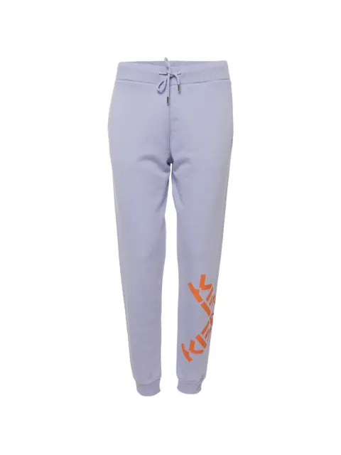 Kenzo Pre-Owned logo-print track trousers Purple 1329907