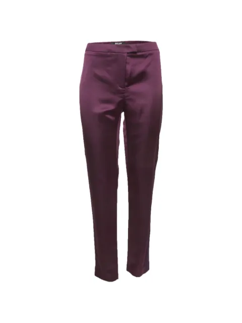Just Cavalli Vintage side-tape satin straight-leg trousers Purple 1294721