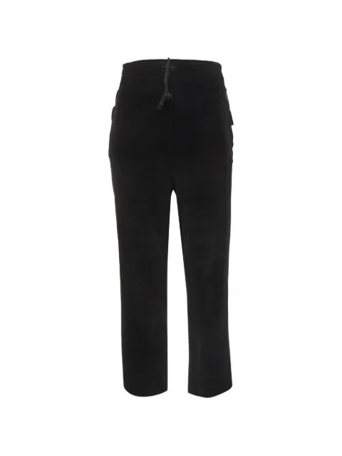 Saint Laurent Pre-Owned velvet-effect straight-fit trousers Black 1332760
