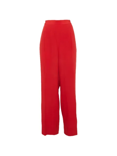 Stella McCartney Pre-Owned silk wide-leg trousers Red 1276494