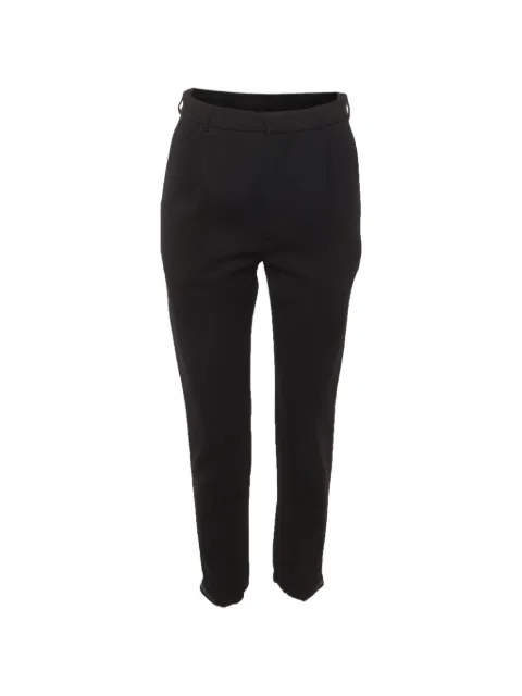 Prada Pre-Owned tapered-cut cropped trousers Black 1338906