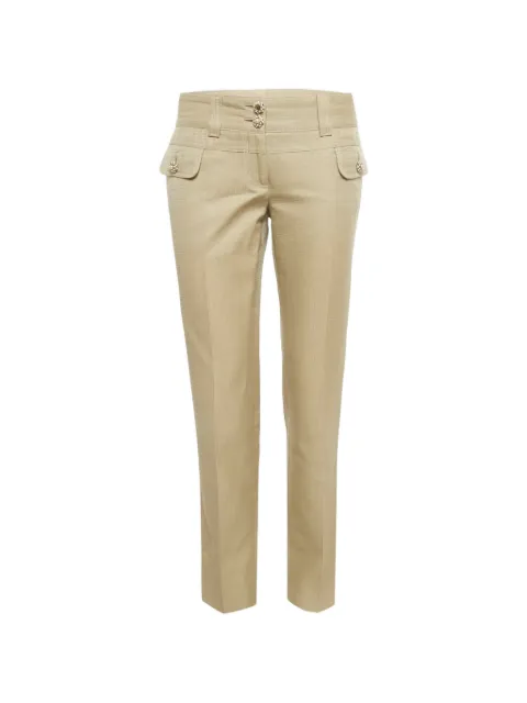 Dolce & Gabbana Pre-Owned slim-fit trousers Neutrals 1257323