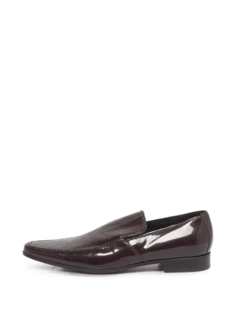 Saint Laurent Pre-Owned leather loafers Brown 1289553