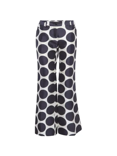 Dolce & Gabbana Pre-Owned polka-dot silk trousers White 1308785