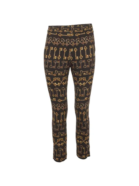 Dolce & Gabbana Pre-Owned key-print slim-fit trousers Brown 1302163