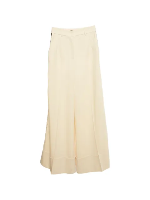 Dolce & Gabbana Pre-Owned side-stripe wide-leg trousers Neutrals 1257273