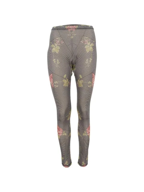 Alexander McQueen Pre-Owned houndstooth-print leggings Black 1290525