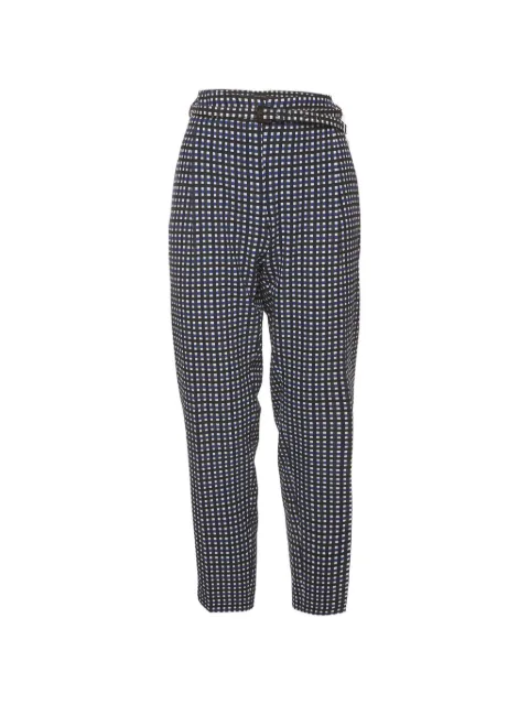 Weekend Max Mara gingham check straight-leg trousers Blue 1360338