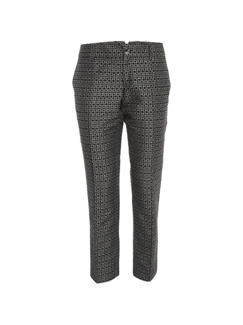 Gucci Pre-Owned jacquard slim-fit trousers Black 1291548