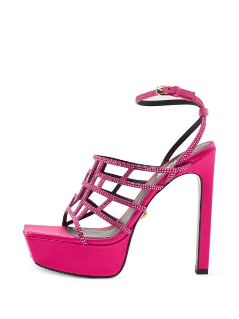 Versace Pre-Owned crystal-embellished platform sandals Pink 1331338