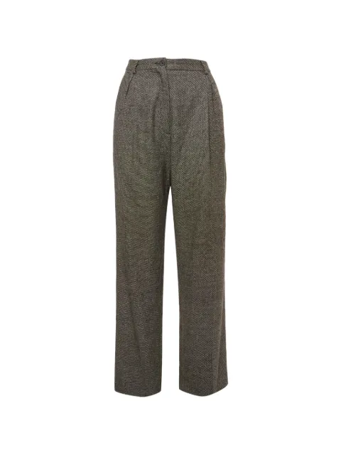 Rochas Vintage textured regular-fit trousers Grey 1345548