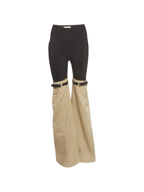Coperni wide-leg panelled trousers Neutrals 1301482