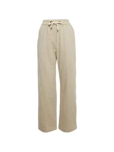 Brunello Cucinelli Vintage drawstring straight-leg trousers Neutrals 1292204