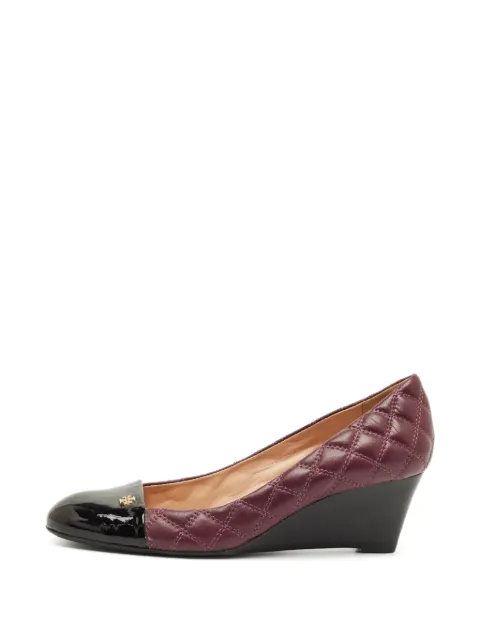 Tory Burch Claremont quilted heeled pumps Purple 1275096