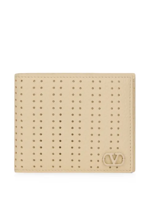 Valentino Garavani perforated wallet Neutrals YP0AP3JCD