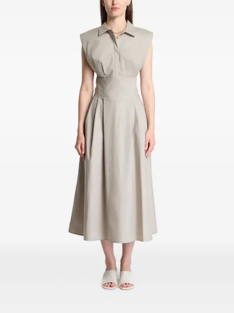 GUESS USA sleeveless pleated midi dress Neutrals W6GKA0W2353G8CJ