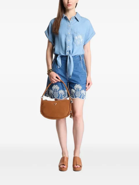 GUESS USA embroidered denim shirt Blue W6GH18D0713PS0L