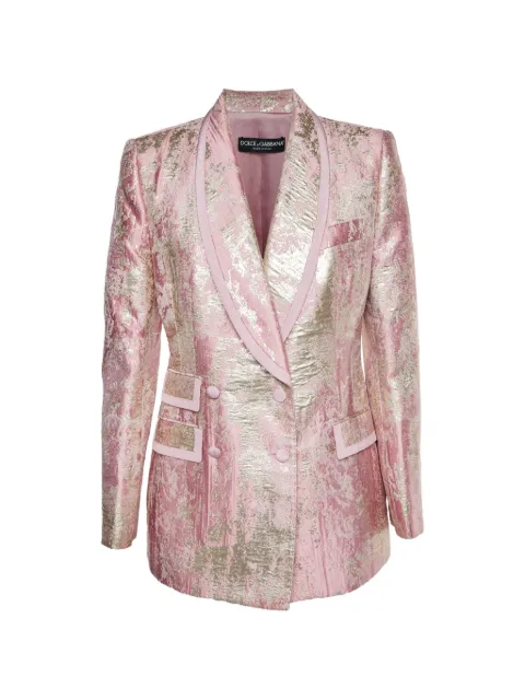 Dolce & Gabbana Pre-Owned jacquard double-breasted jacket Pink 1335848