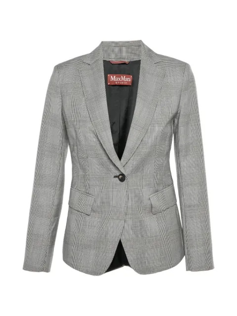 Max Mara Studio houndstooth-pattern blazer Grey 1323664