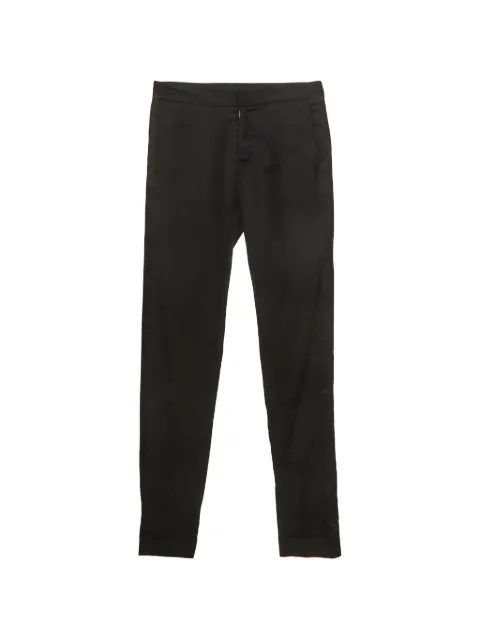 Maison Martin Margiela Pre-Owned slim-fit gabardine trousers Black 1292544