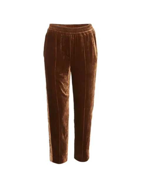 Brunello Cucinelli Vintage Monili-detail velvet trousers Brown 1307104
