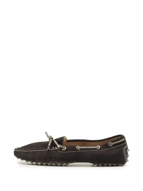 Tod's Vintage round-toe suede loafers Black 1265169