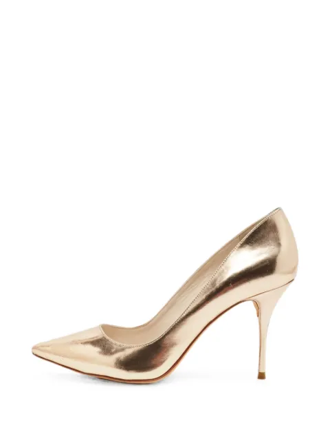 Sophia Webster Coco Flamingo pointed-toe pumps Gold 1289414