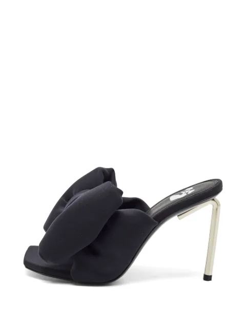 Off-White Pre-Owned Allen bow slide heeled sandals Black 1352656