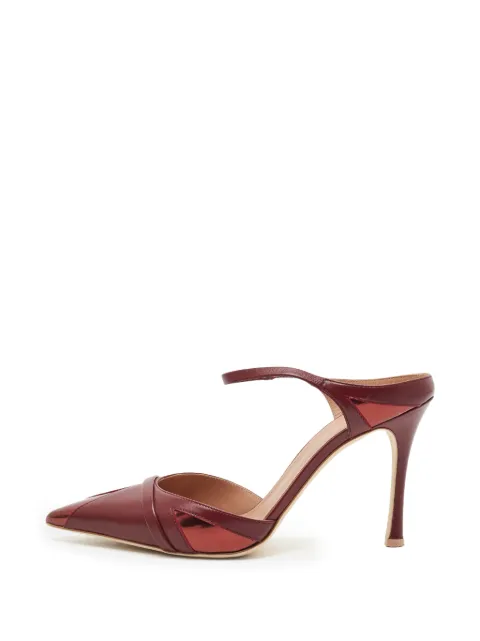 Malone Souliers Uma two-tone leather heeled mules Red 1352474