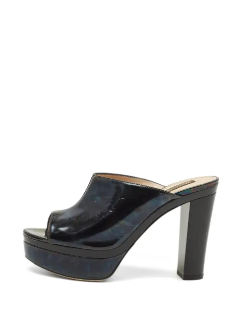 Roberto Cavalli Vintage leather platform sandals Black 1271848