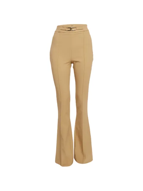 Elisabetta Franchi buckled wide-leg trousers Neutrals 1291966