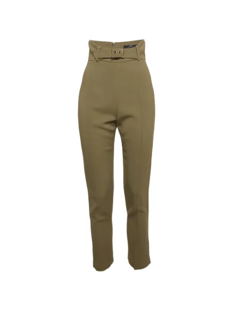Elisabetta Franchi crepe slim-fit trousers Green 1296084