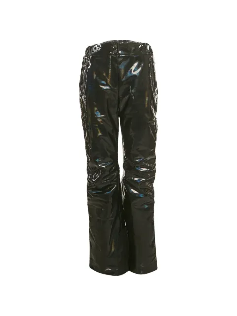 Fendi Pre-Owned logo strip holographic ski trousers Black 1257301