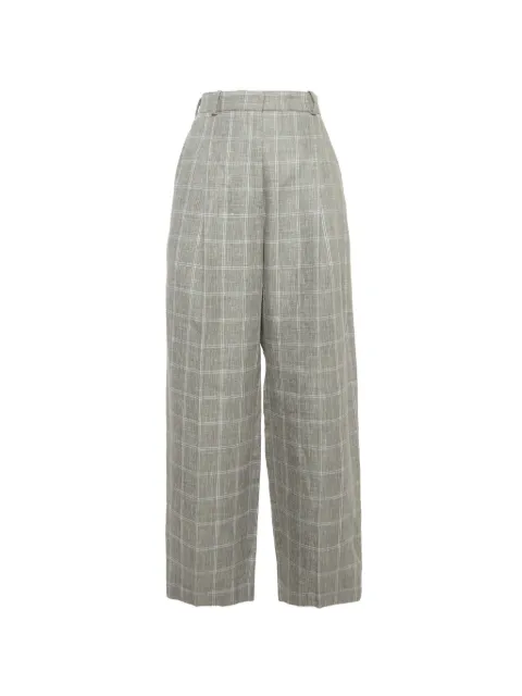 SANDRO checked wide-leg trousers Neutrals 1308739