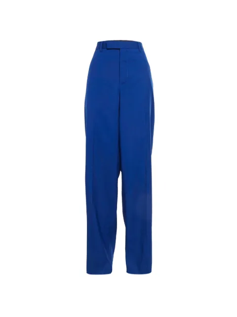Versace Pre-Owned wool-blend straight-leg trousers Blue 1326640