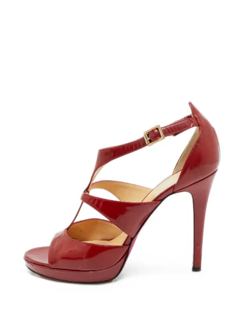 Versace Pre-Owned leather ankle-strap sandals Red 1271192