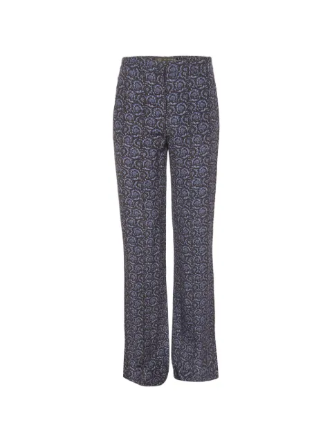 Versace Pre-Owned flared trousers Blue 1360166