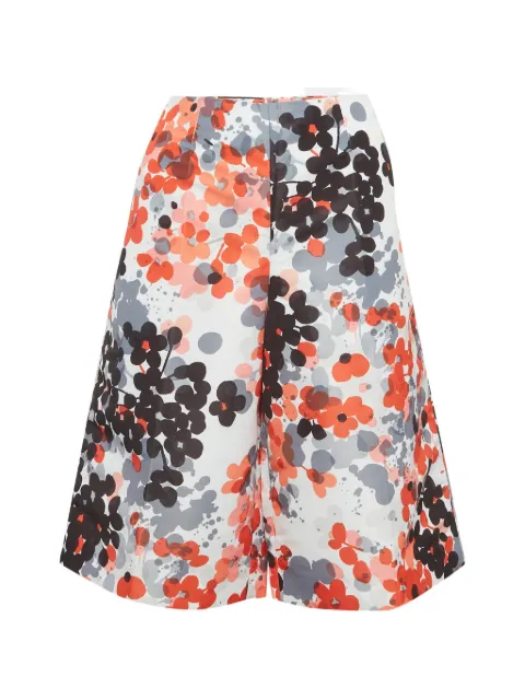 Red Valentino Vintage floral-print flared shorts White 1305759