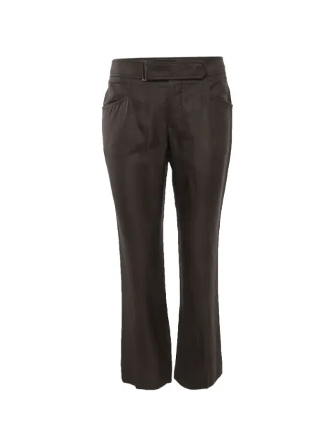 Gucci Pre-Owned silk belted trousers Brown 1318097