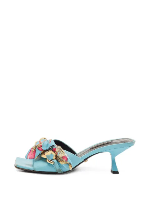 Versace Pre-Owned Medusa chain-link heeled sandals Blue 1322784