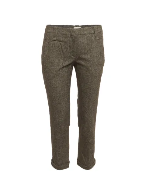 Brunello Cucinelli Monili-trim herringbone trousers Grey 1307097