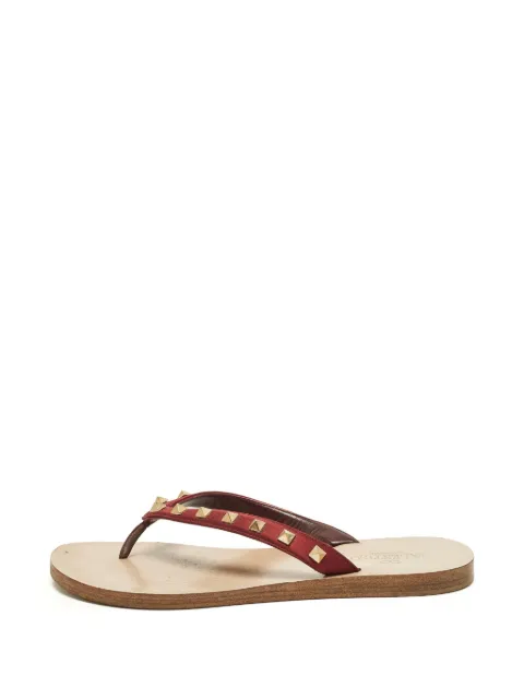 Valentino Garavani Pre-Owned Rockstud thong sandals Red 1334685