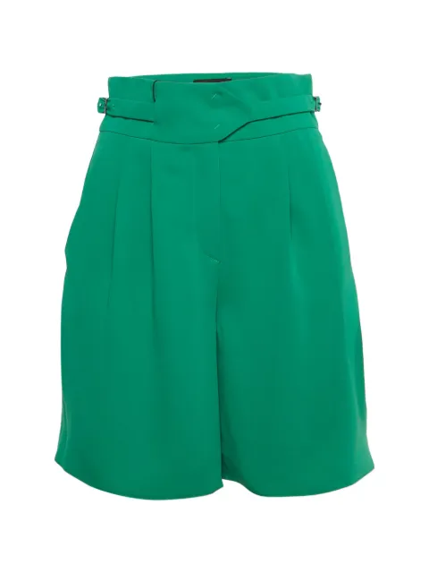 Emporio Armani Pre-Owned pleated crepe shorts Green 1326794