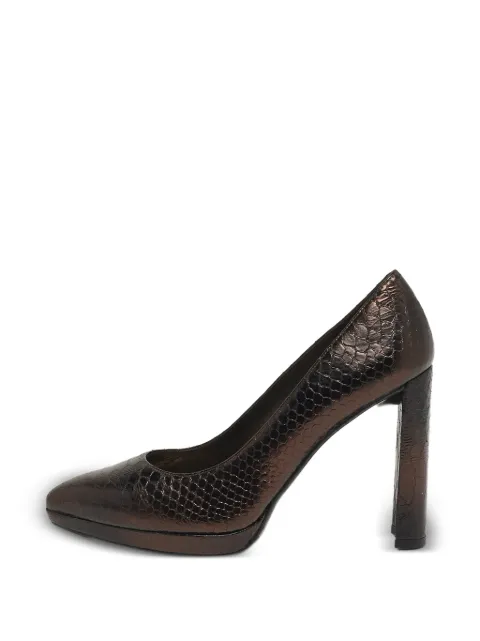 Stuart Weitzman python-embossed platform pumps Brown 1269111