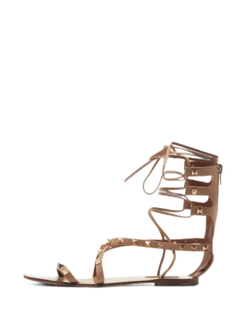 Valentino Garavani Pre-Owned Rockstud flat sandals Neutrals 1359168